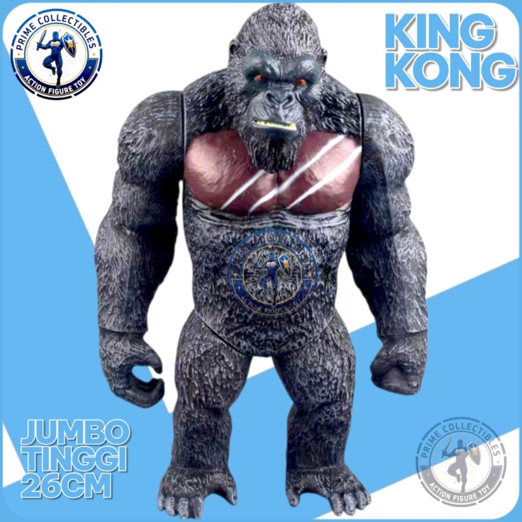 MAINAN Figur Kingkong Jumbo Besar 26cm Artikulasi Action Figures Godzilla Vs Kong 2021