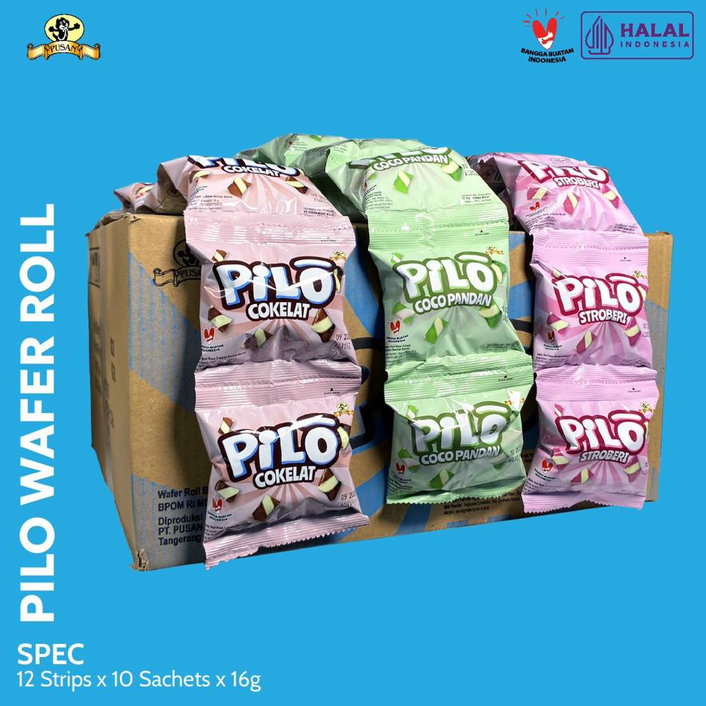 PUSAN PILO WAFER ROLL (1 RENCENG ISI 10pcs) (1 DUS ISI 120pcs)