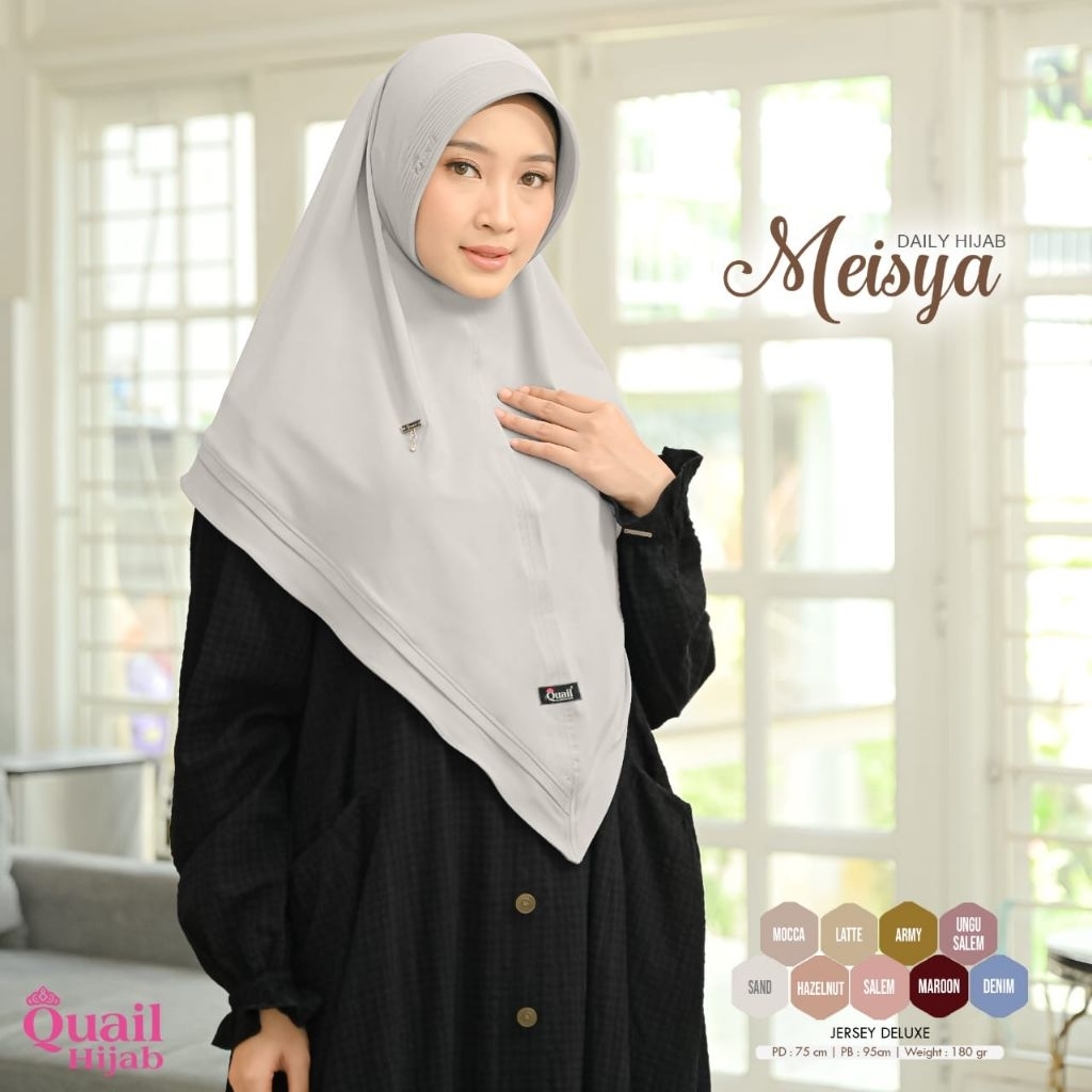 Hijab Meisya by Quail Hijab | Hijab Cutting V | Hijab Jersey