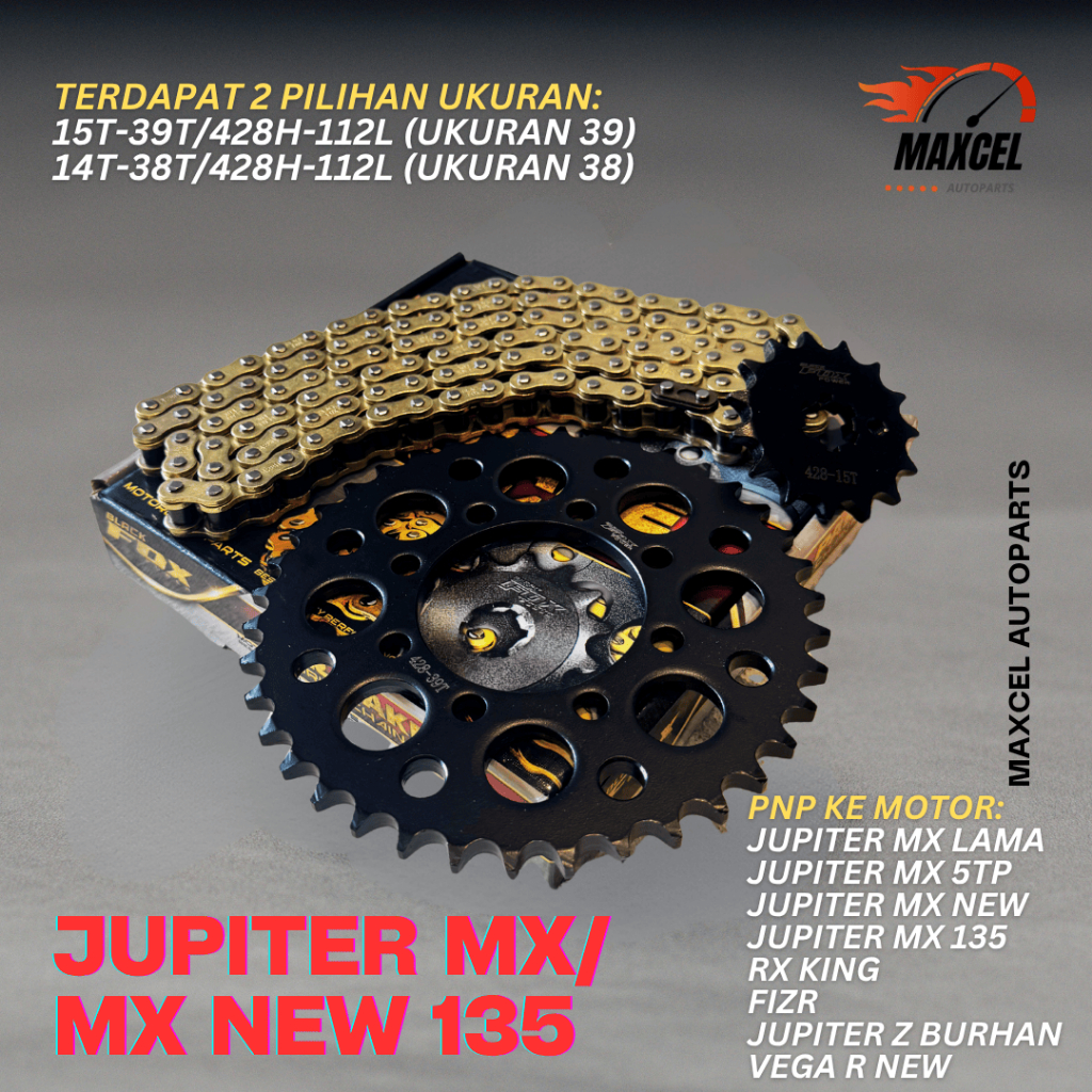 GEAR GIR SET PAKET JUPITER MX LAMA OLD MX 5TP JUPITER MX NEW 135 - BLACKFOX