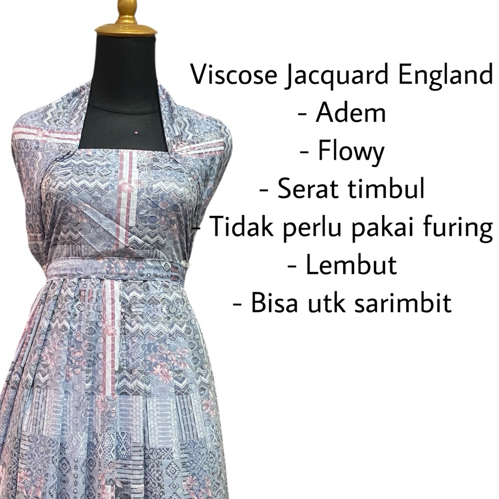 kain viscose jacquard england / jaguar sarimbit [HARGA PER 0,5 METER]