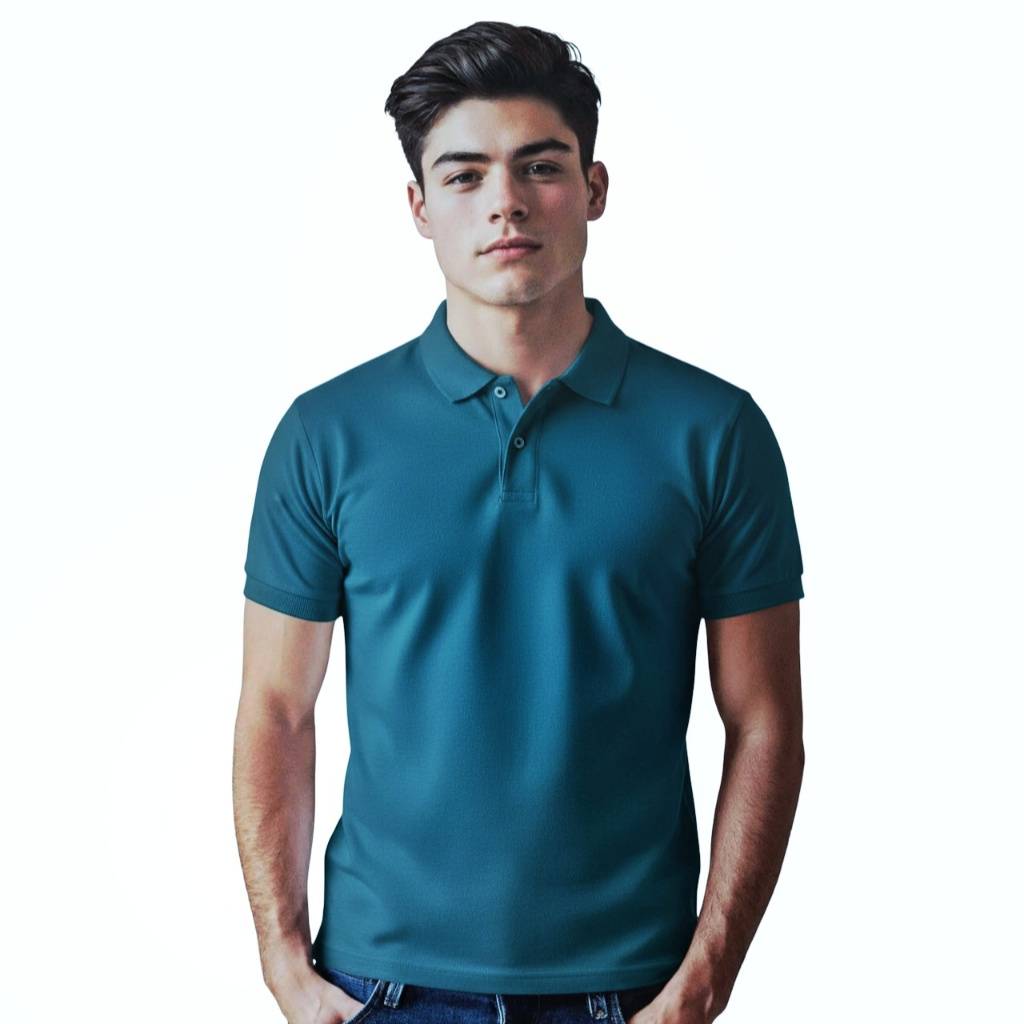 NAN 7 - Kaos Polo Shirt Polos Kaos Berkerah Biru Tua