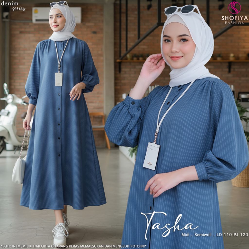 (NEW) MIDI DRESS TASHA BY SHOFIYA // FASHION MUSLIM //CHAVA MAXY BY UWAIS