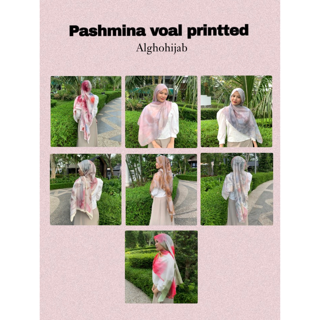 Pashmina Printed Voal Premium - Termurah - Pashmina Pattern