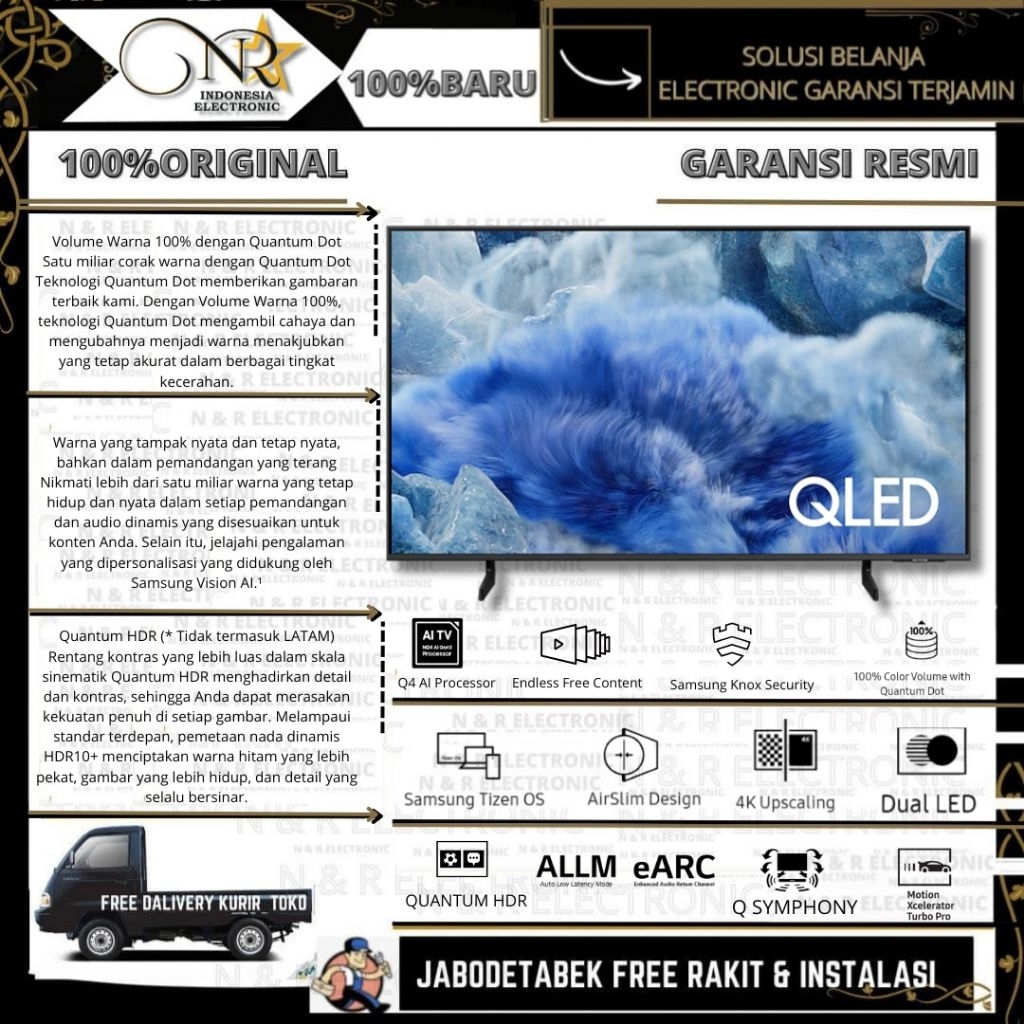 Samsung 43Q7F - Smart TV QLED 43 Inch Tizen Os - 43q7f QA43Q7FAKXXD QA43Q7F