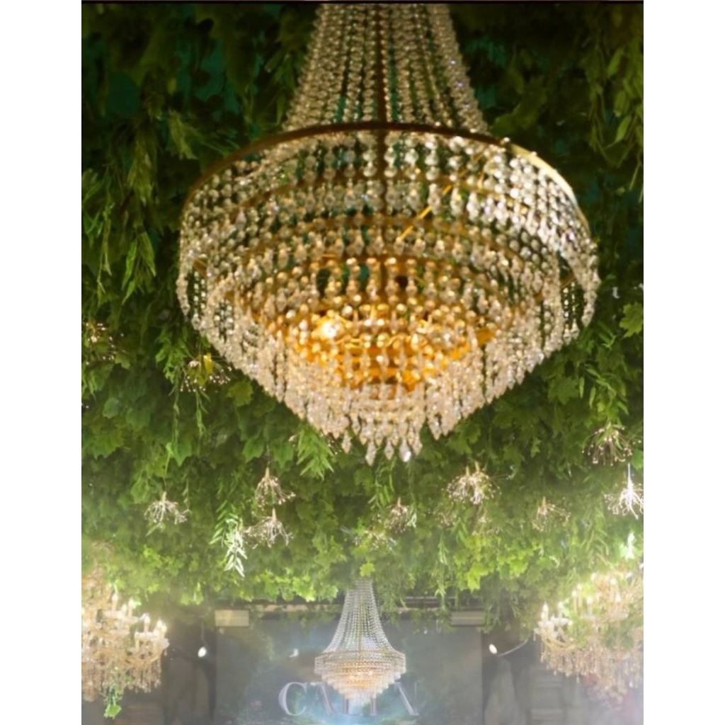 Lampu kristal gantung jumbo size (60 × 120) - dekorasi
