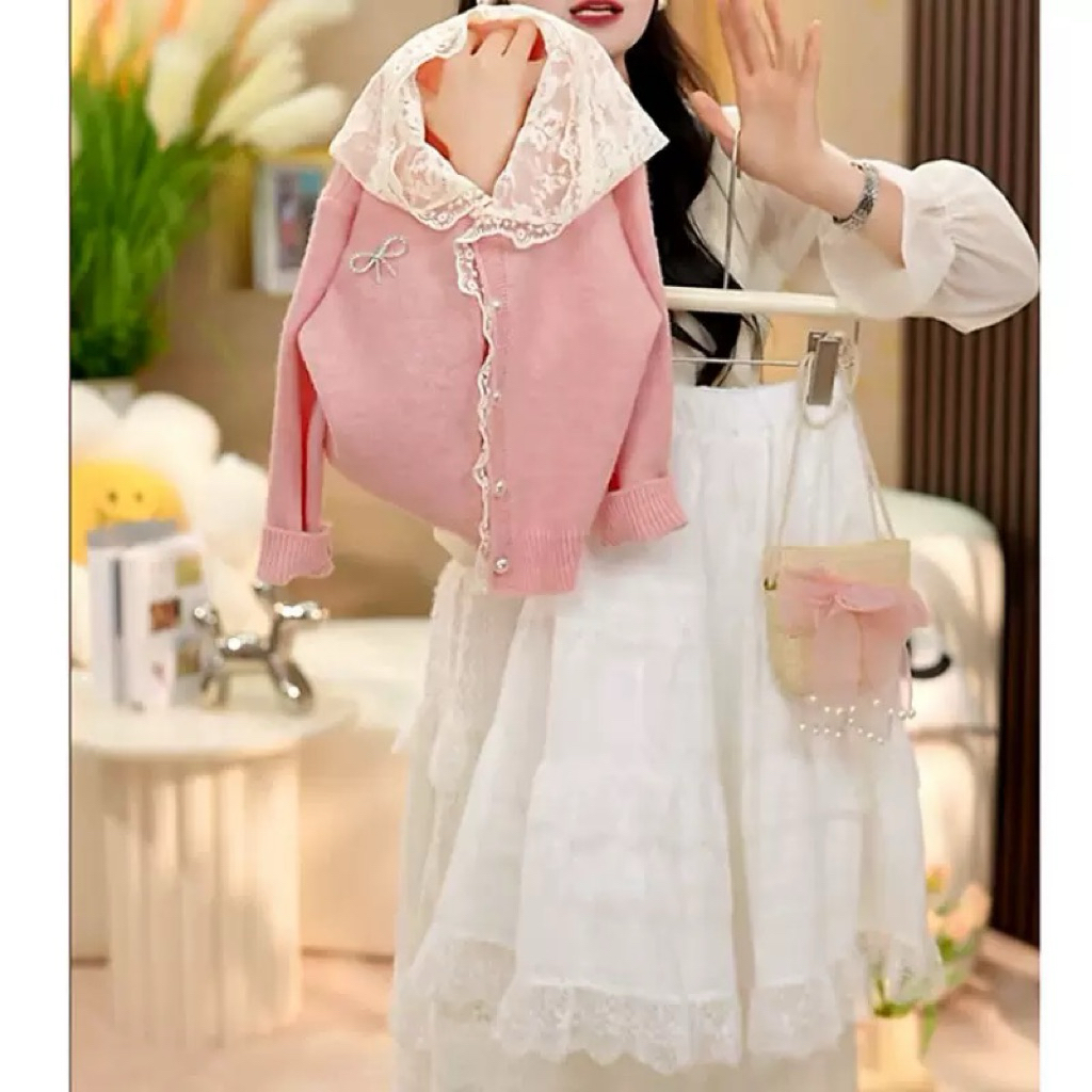 Setelan Rok Atasan Rajut Premium 7-8 Tahun