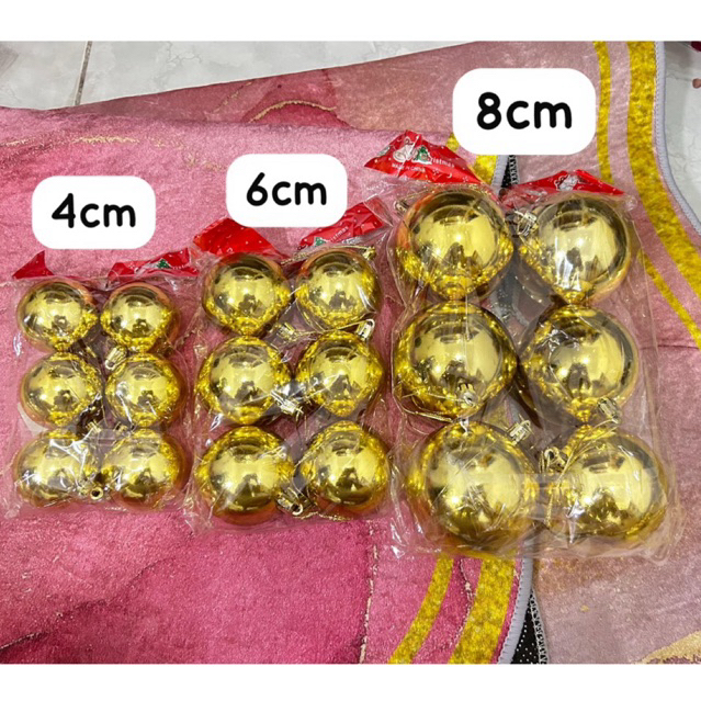 bola natal murah premium bola natal gold bola natal  bola natal hiasan pohon natal