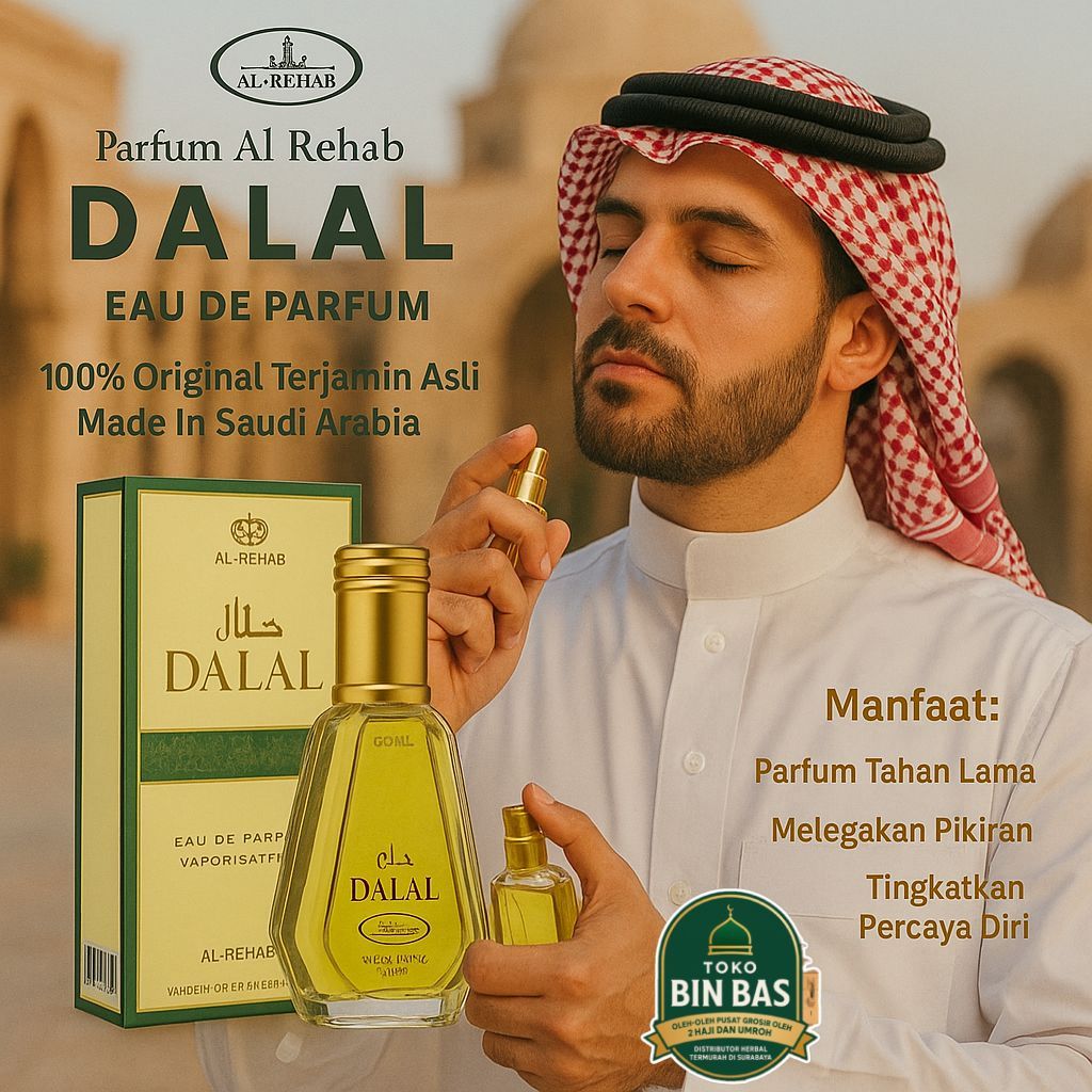 Parfum Al Rehab DALAL 50ml Spray Eau De Parfum Al Rehab 100% Original Terjamin Asli Made In Saudi Ar