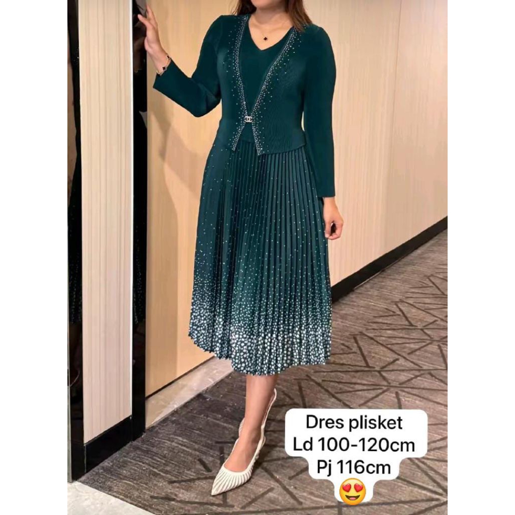 DRESS PLISKET BANGKOK IMPORT PREMIUM