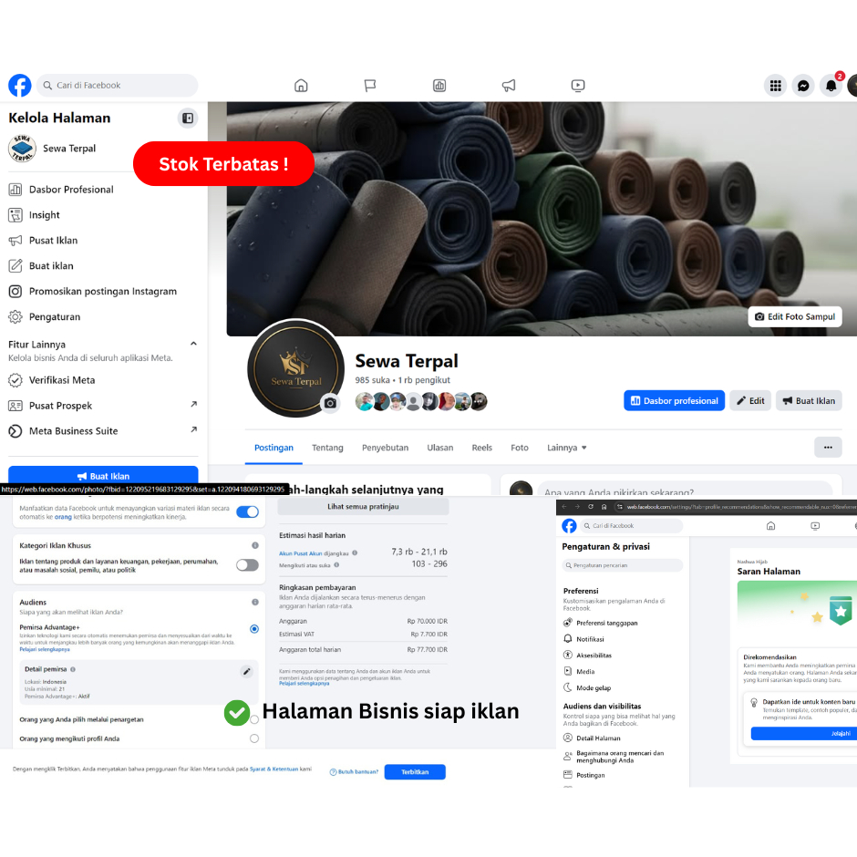 Jual Fanspage | Halaman Facebook | Termurah | Bisa Untuk Iklan Facebook Ads