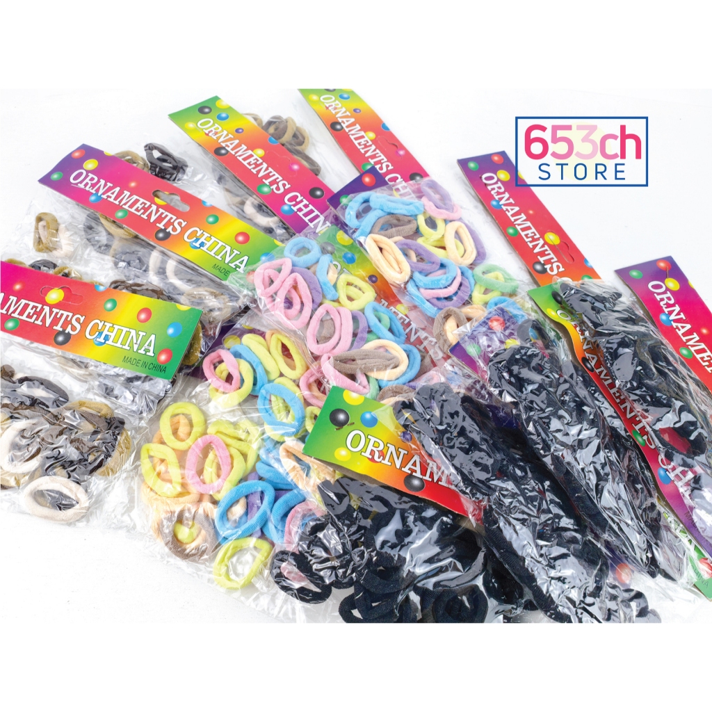 927ch.store- Karet Rambut Donat 2.5 Cm Per Pack isi 12 Bungkus (1 Bungkus isi 30 Karet) | 3 Varian W