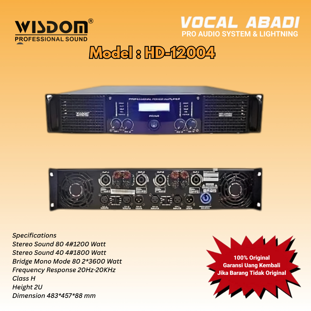 POWER AMPLIFIER WISDOM HD-12004
