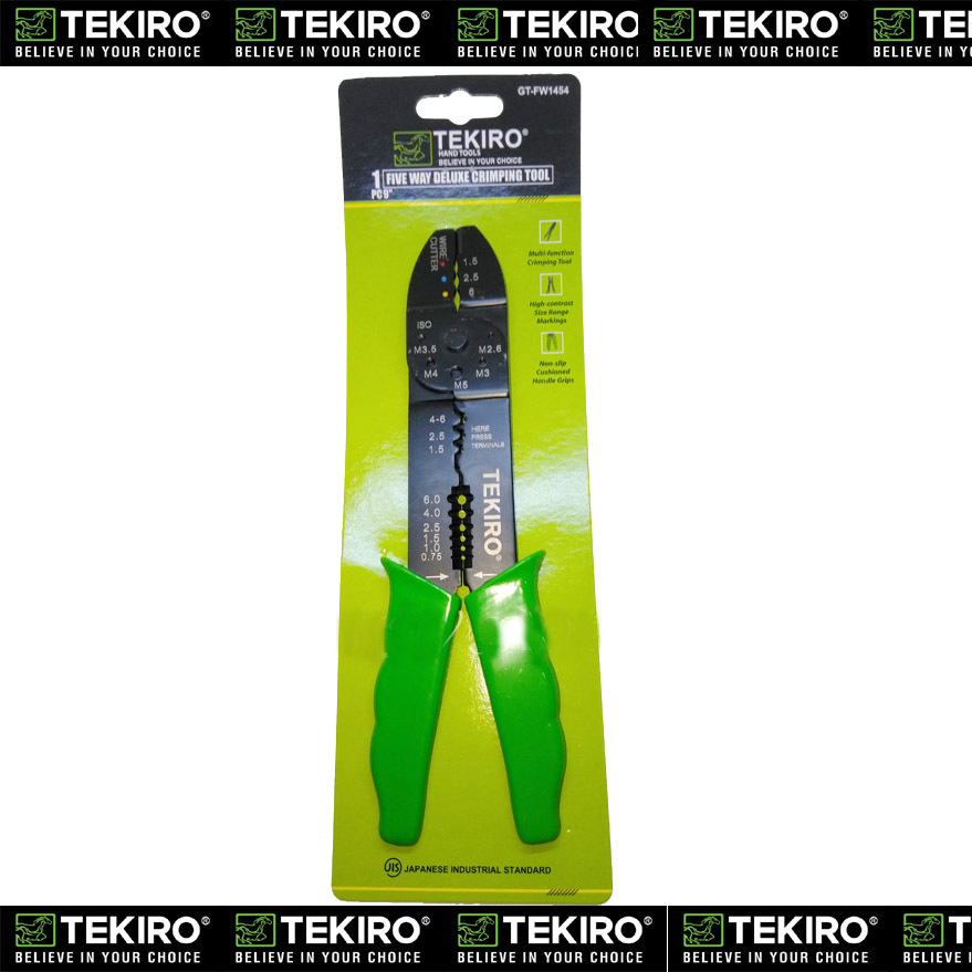 Tang Pemotong Kabel TEKIRO Tang Pengupas Kabel TEKIRO Deluxe Crimping Tool 9" Tekiro Tang Kupas Kabe