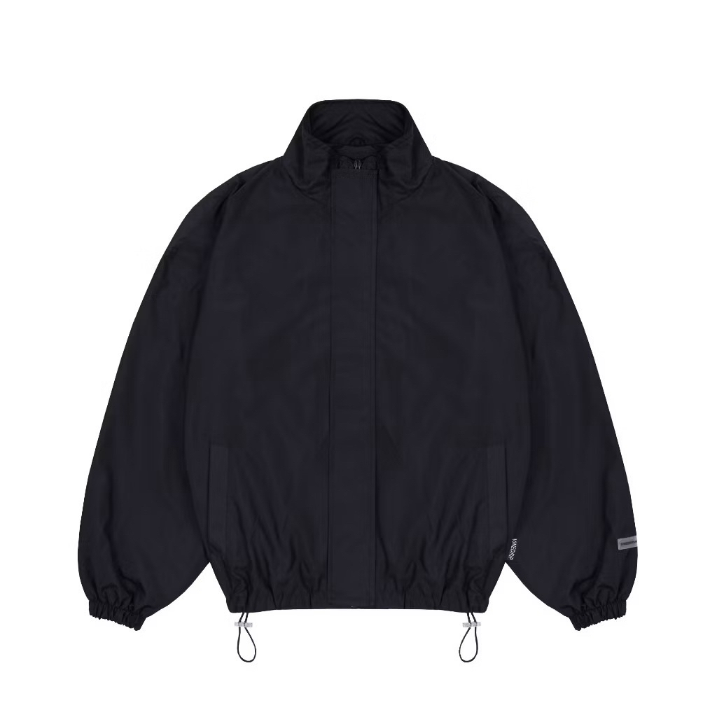 vinedrip.originals -Shell Black Boxy Oversize Tracktop-Jaket Pria Wanita