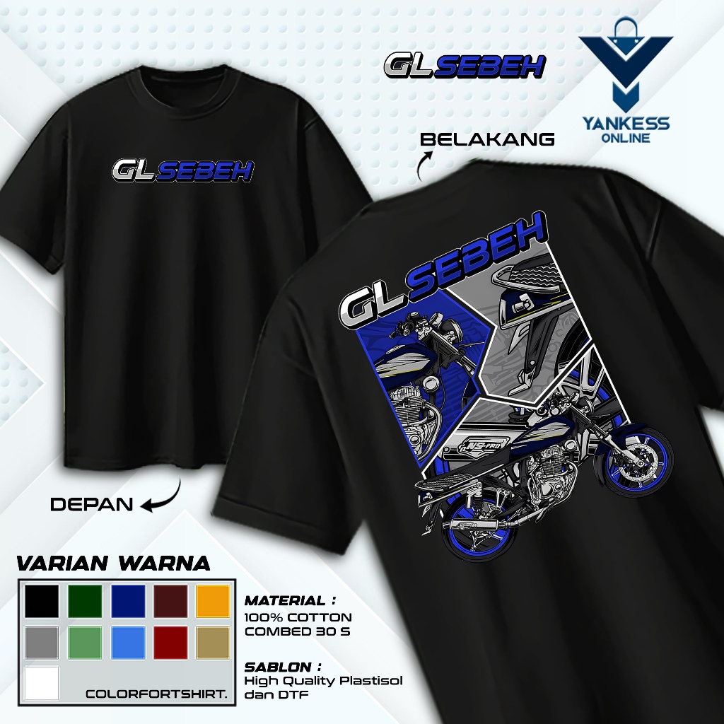 YANKES KAOS - KAOS RACING GL SEBEH - TREND FASHION PRIA & WANITA KEKINIAN - TERBARU DAN TERLARIS