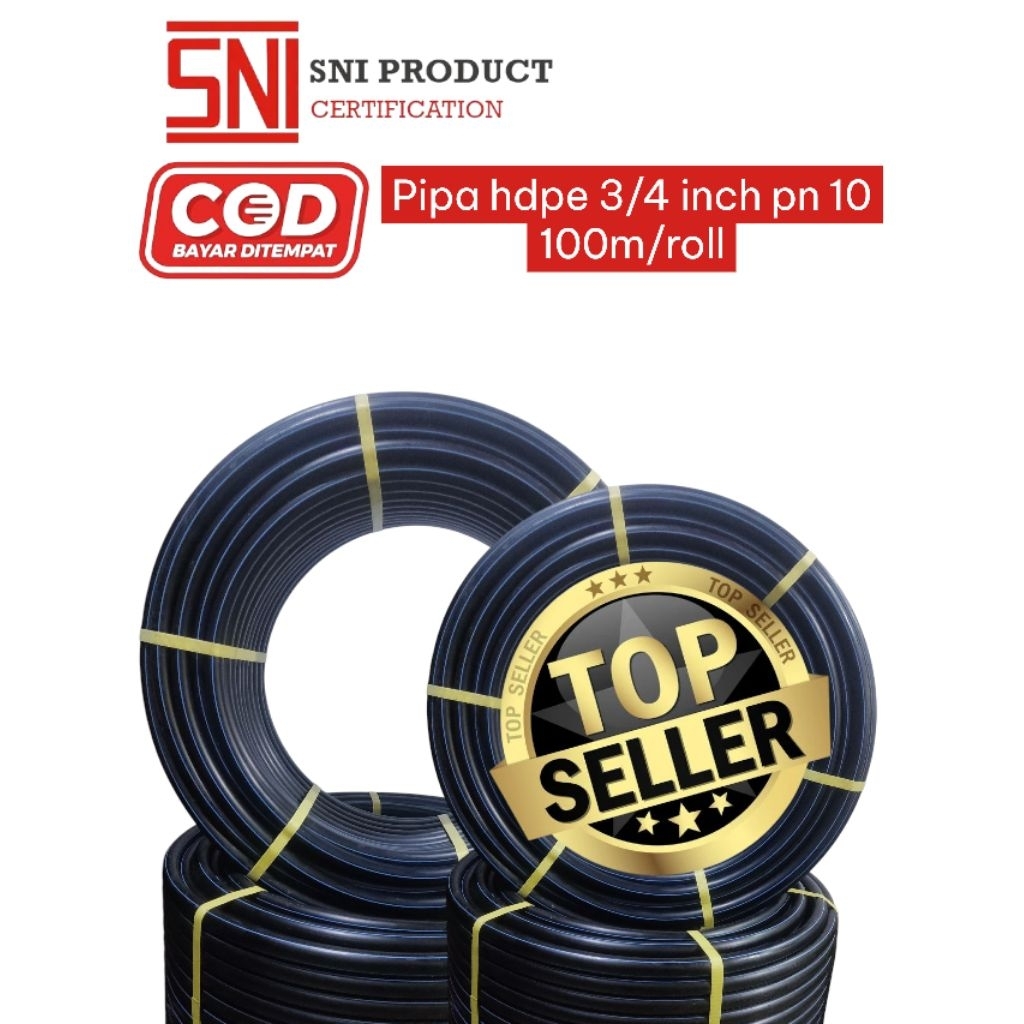 PIPA HDPE/PDAM 3/4 INCH PN 10 100M/ROLL