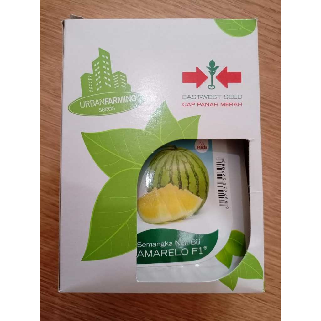 CAP PANAH MERAH - 30 BUTIR BENIH SEMANGKA KUNING NON BIJI AMARELO F1