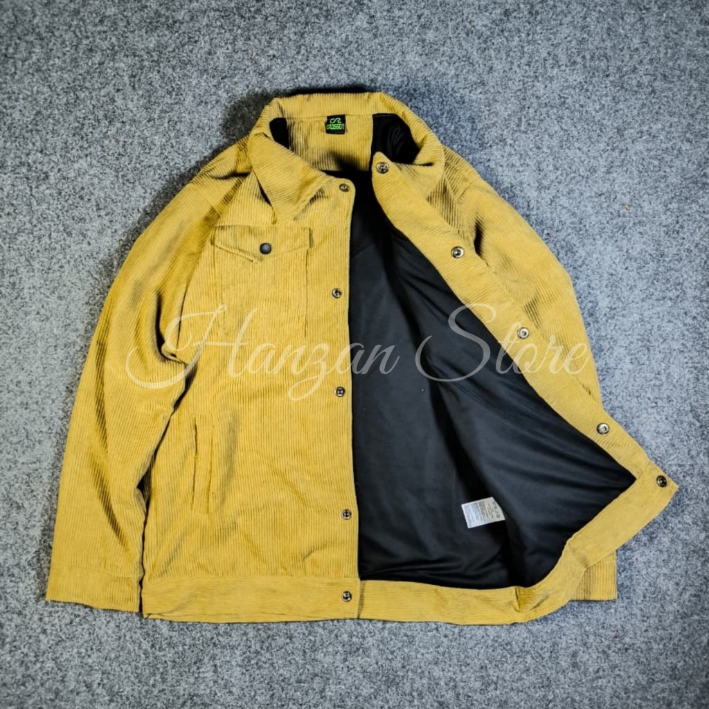 Corduroy Zip Trucker Jacket Cotton Unisex