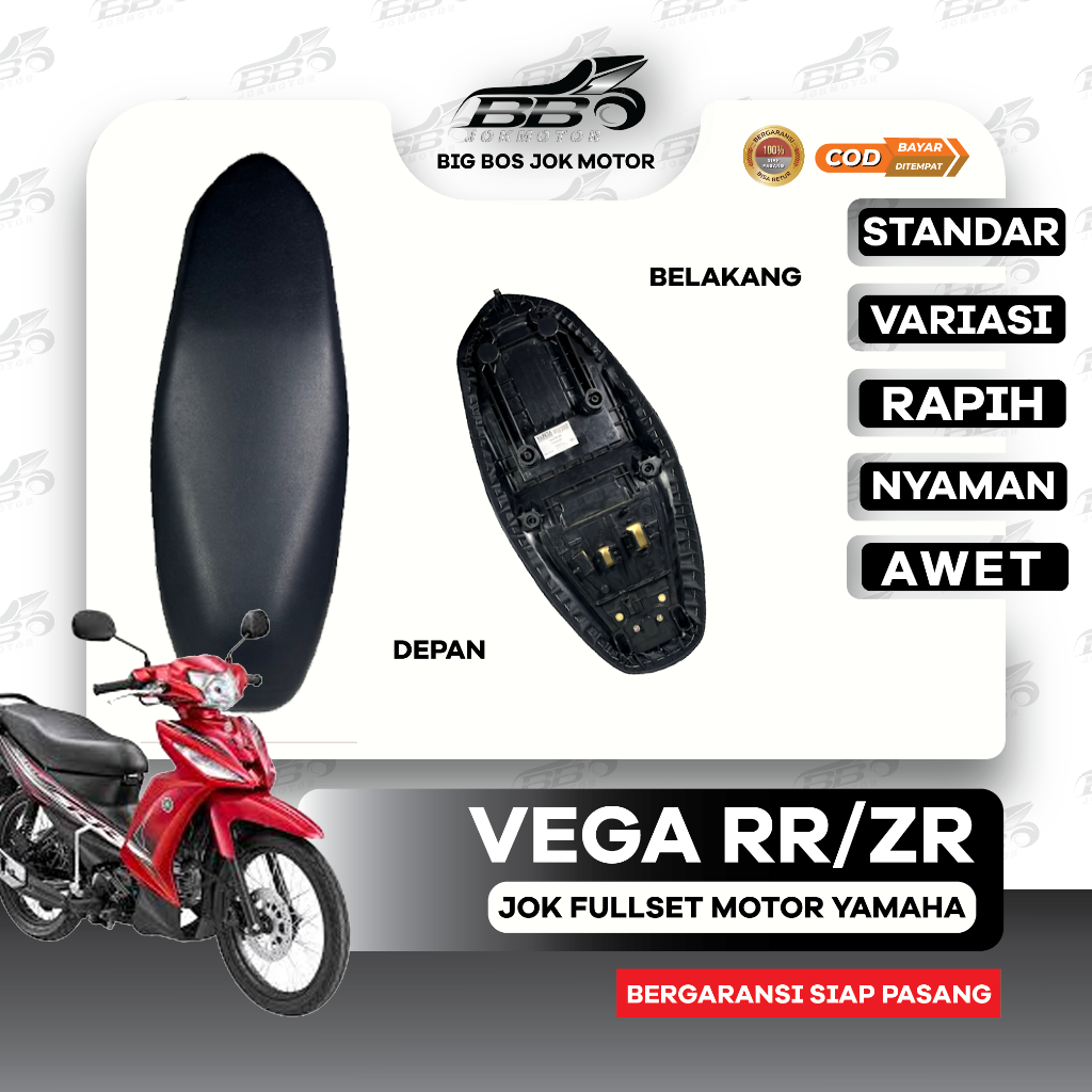 Jok Motor Vega RR Vega ZR Siap Pasang I Jok Standar Yamaha Vega Kulit Standar & Variasi