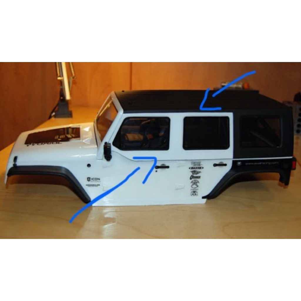 body atap lexan rubicon scx10 axial