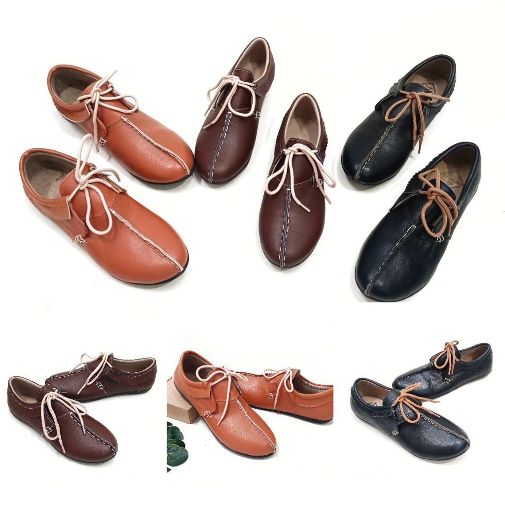 Sepatu Kulit Garut Wanita Kulit Asli Sepatu Papirut Cewek Asli Kulit Asli Kerajinan Industri Sukareg