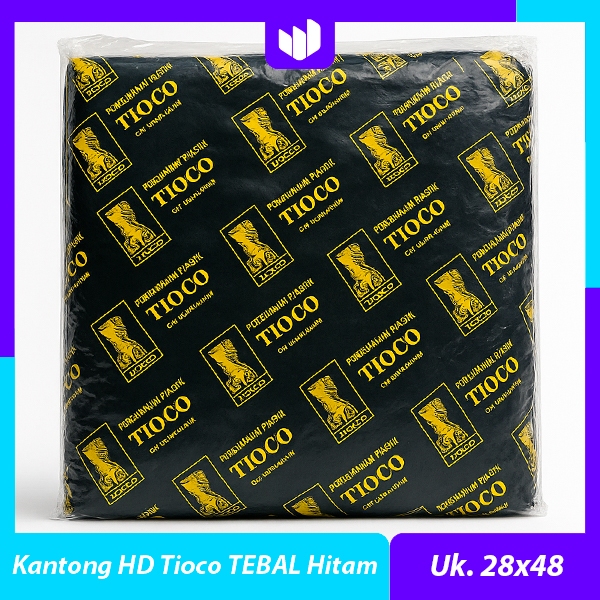 Kantong Plastik HD Tioco TEBAL Hitam 28 / Kresek Hitam 28
