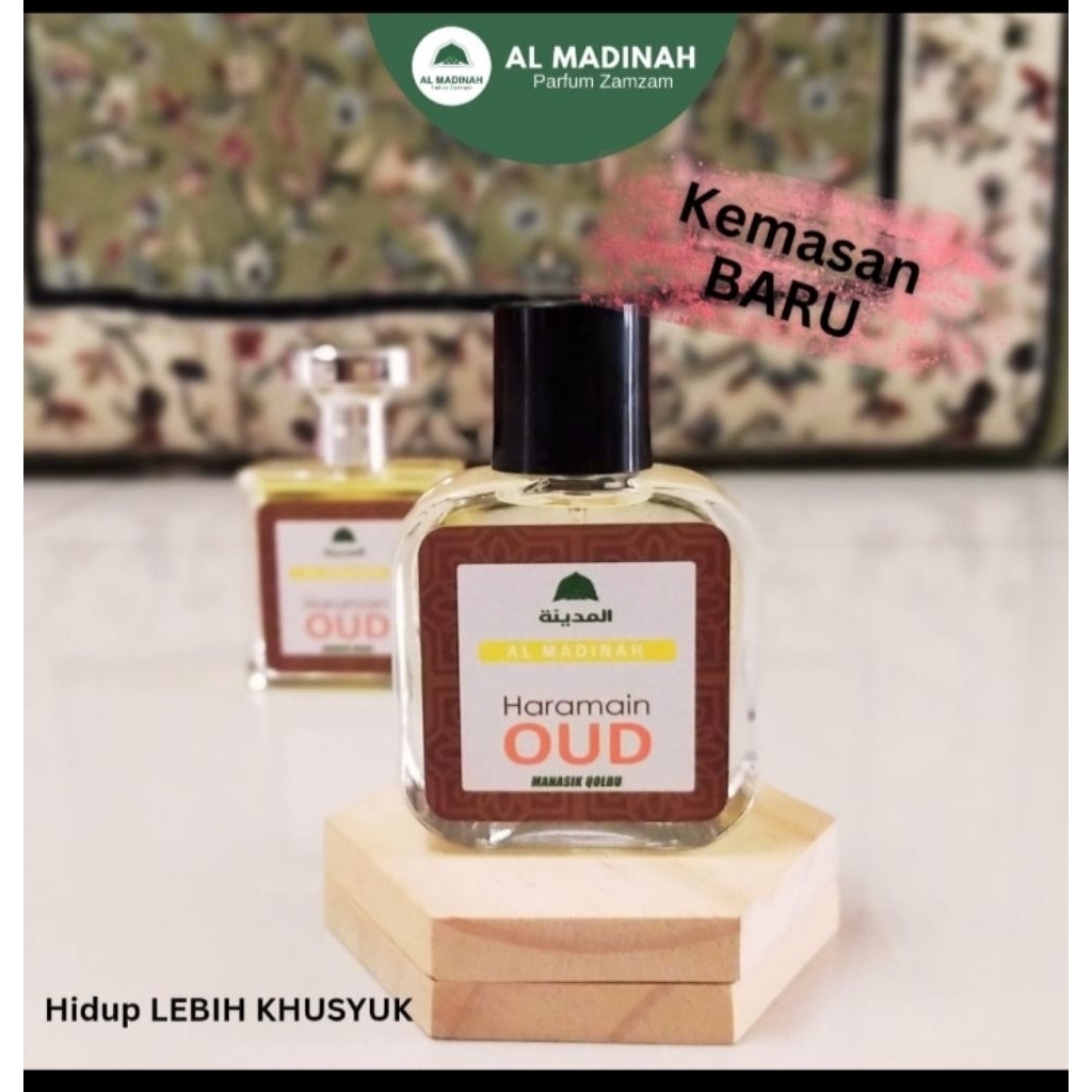 HARAMAIN OUD - AL MADINAH PARFUM ZAMZAM - Original Perfume Khas Makkah Madinah - Haramain Oud - Kisw