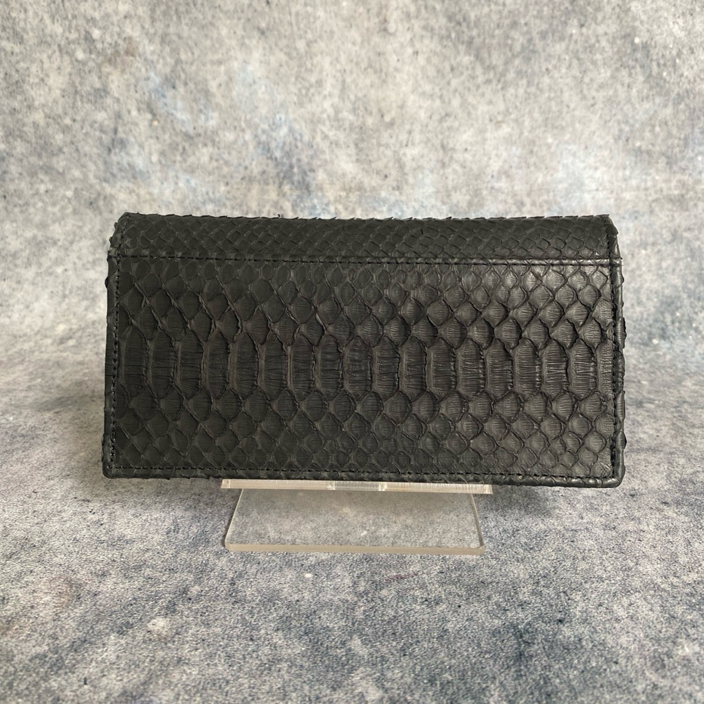 AA LEATHER Dompet lipat panjang pria full kulit ular