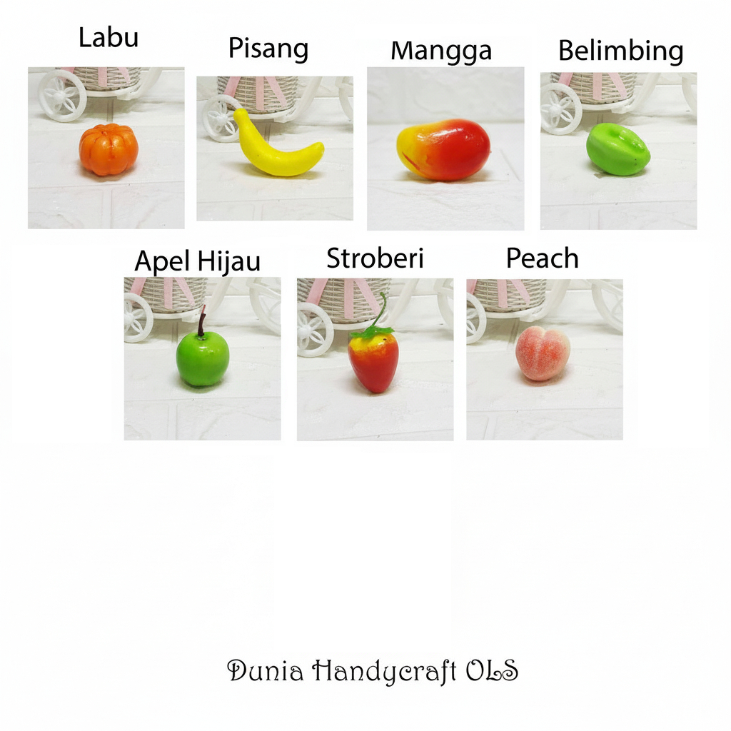 MINIATUR ANEKA BUAH IMUT Hiasan Pajangan Dekorasi Buah Mini Imitasi