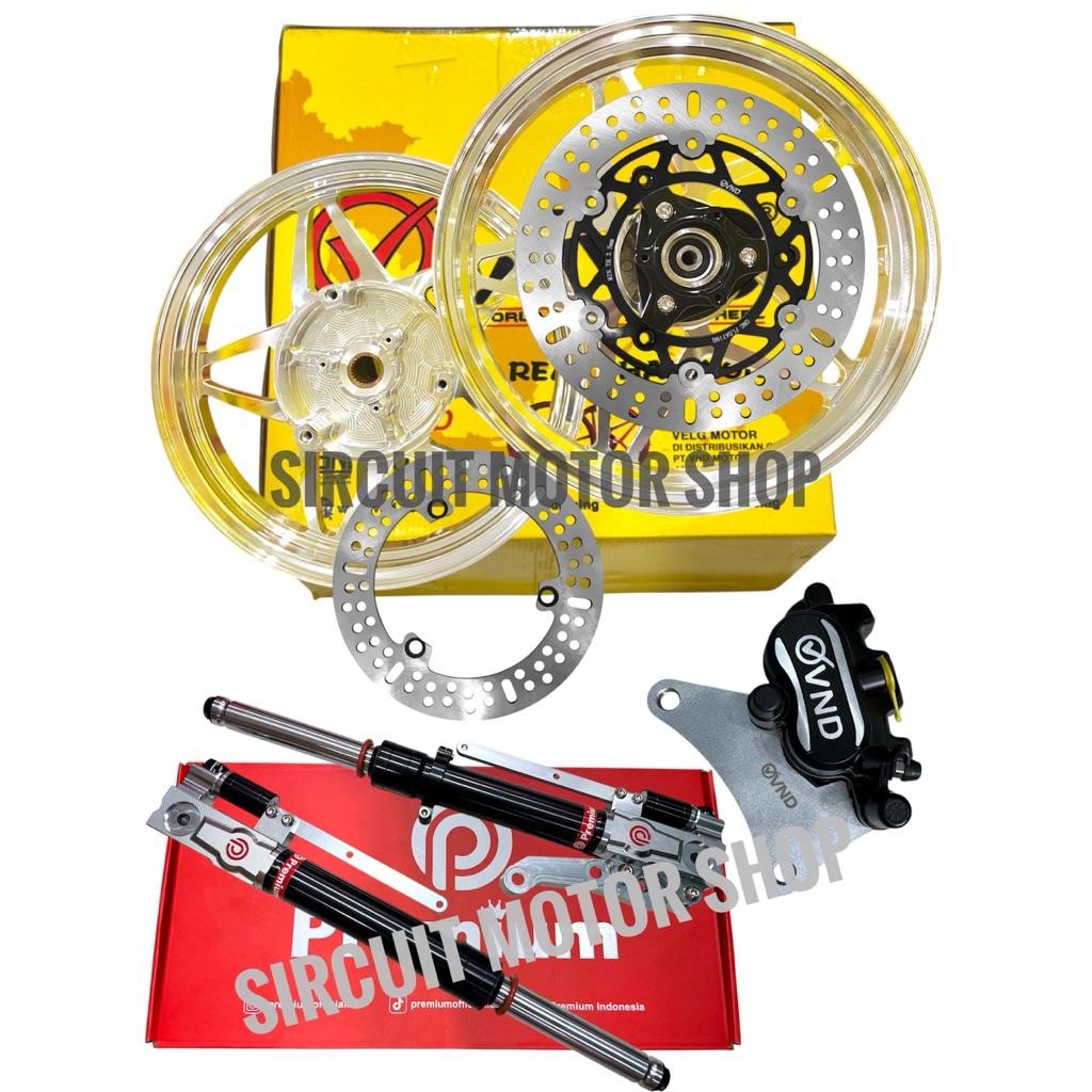 VELG VND AEROX ALPHA TURBO & SHOCK DEPAN PREMIUM AEROX ALPHA TURBO & KALIPER VND AEROX ALPHA TURBO &