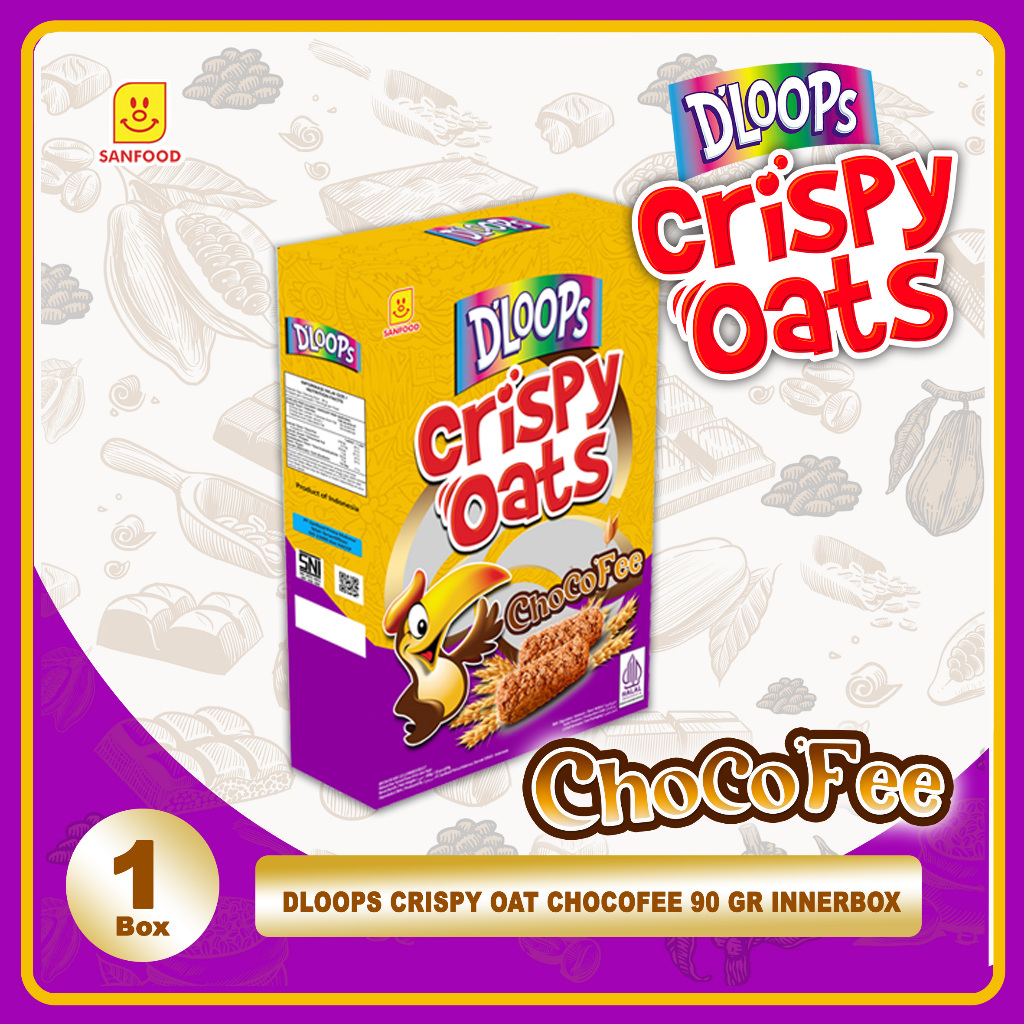 DLOOPS CRISPY OAT CHOCOFEE 90GR INNERBOX