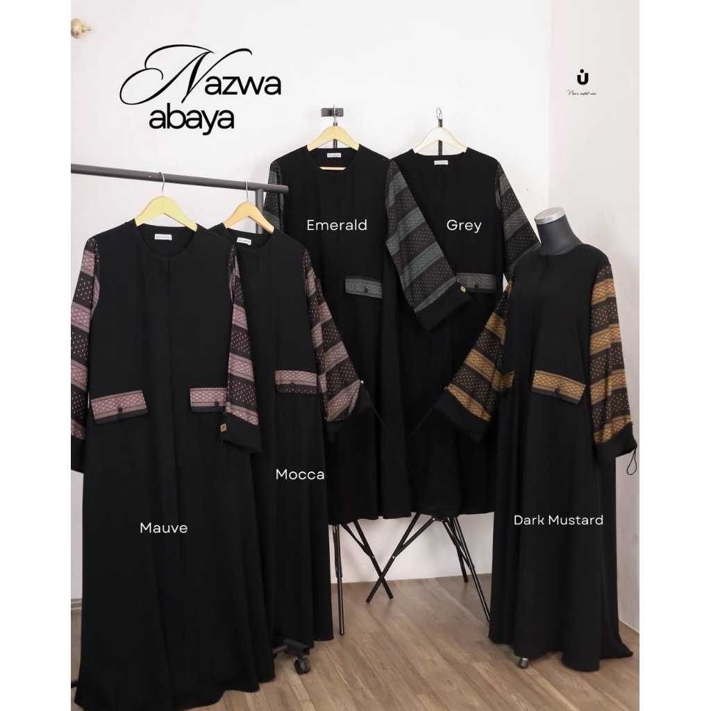 Nazwa abaya jetblack by noora | abaya jetblack | abaya set Khimar jetblack