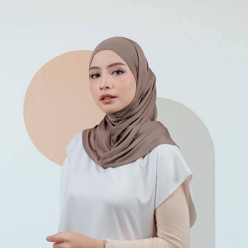 Zahra Bergo Sport Instant Jiblab Malay Hijab Olahraga Jersey EZ025