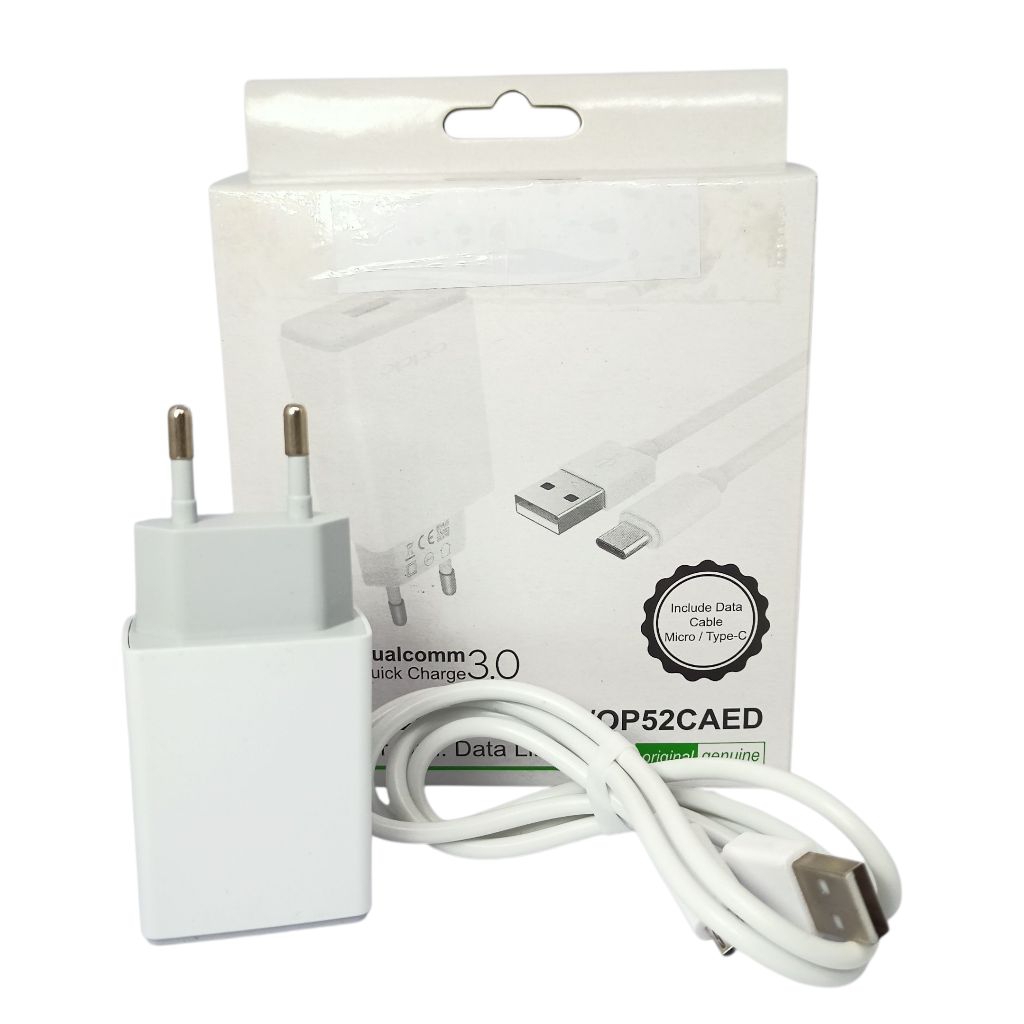 CHARGER CAS CASAN MICRO USB HP OPPO A1K / OPPO A3S/ OPPO A16K/ TRAVEL CHARGER ORIGINAL
