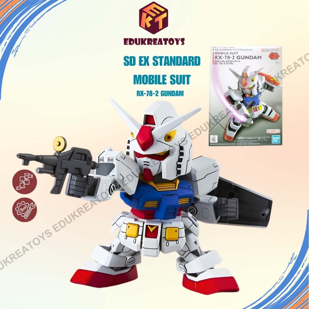 Mainan action figure gundam SD Ex-Standard RX-78-2 Gundam Mobile suit