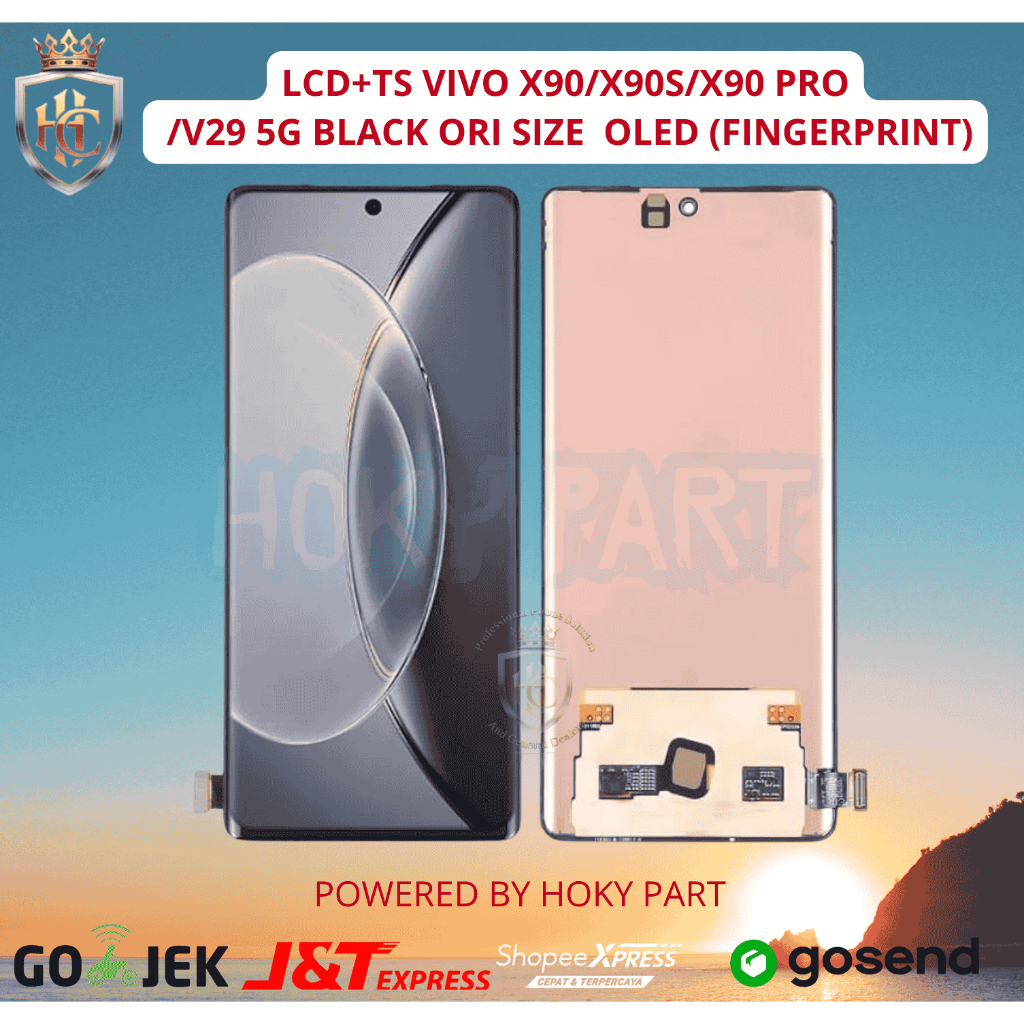 LCD TOUCHSCREN VIVO X90/X90S/X90 PRO/S17/S17 PRO/V29 5G BLACK ORI SIZE  OLED (FINGERPRINT) ORIGINAL 