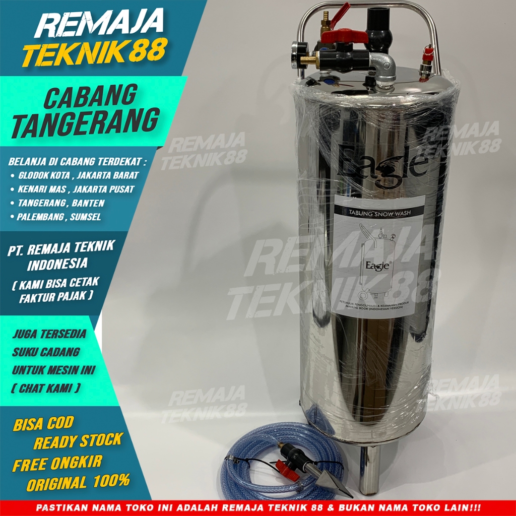 TABUNG SALJU SNOW WASH  EAGLE 20 LITER PENCUCI MOBIL MOTOR STAINLESS