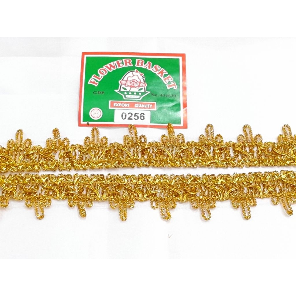 Renda Mas Mahkota Kecil 0256 Lebar 2,5cm(17yard)