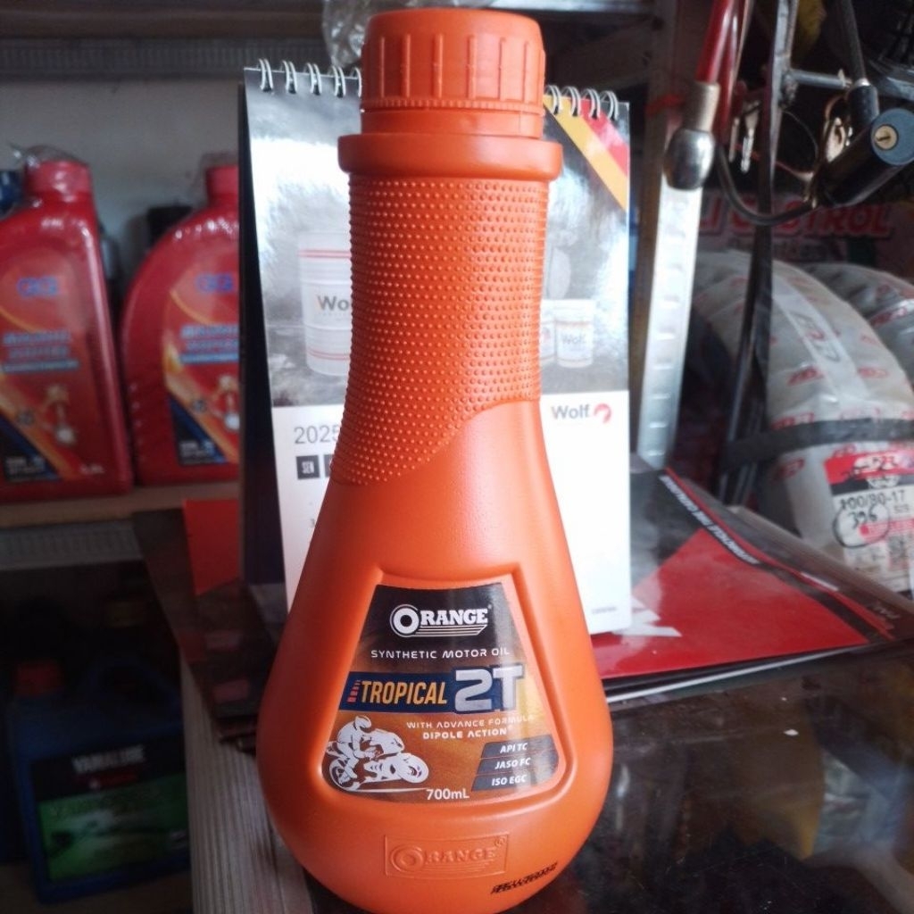 oli samping 2tak motor orange 2T 700ml asli100%original performa baik synthetic wangi