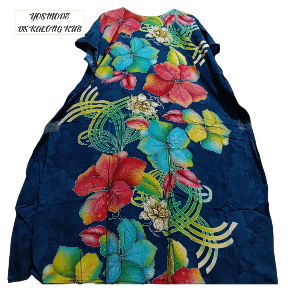 DASTER KALONG JUMBO KENCANA UNGU LEBEL BIRU DASTER JUMBO LOWO ASLI BATIK KENCANA UNGU MOTIF BUNGA PO
