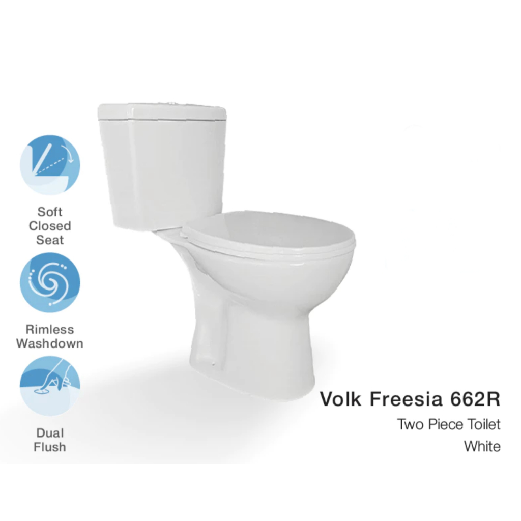 Kloset Duduk TWO PIECE TOILET WHITE AS 25CM VOLK 662R
