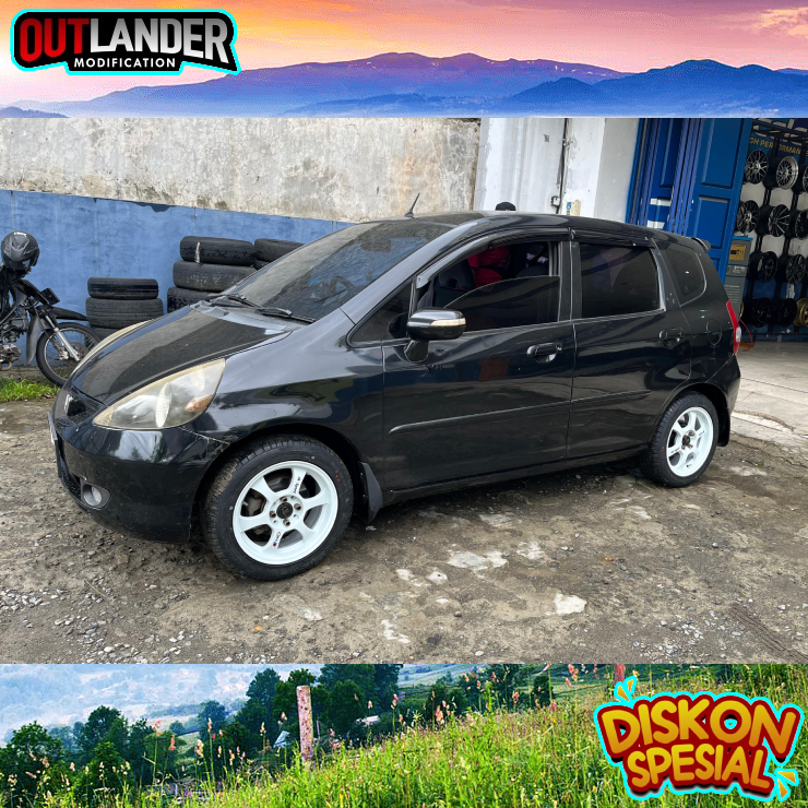 Velg racing ring15 warna putih untuk mobil jazz| yaris| brio| agya| calya| dll velg cf R15