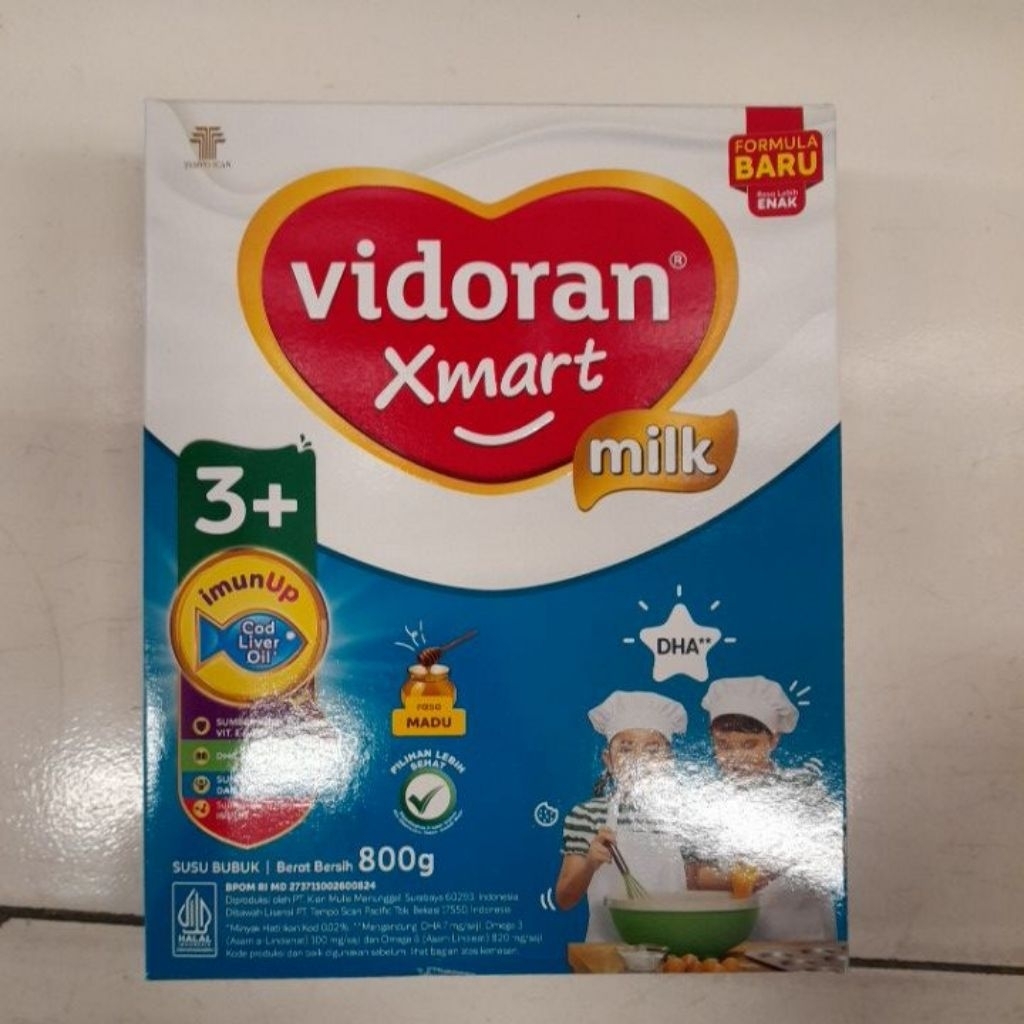 Vidoran Xmart 3+ plus 800gr susu balita 3-5 tahun VANILA / MADU