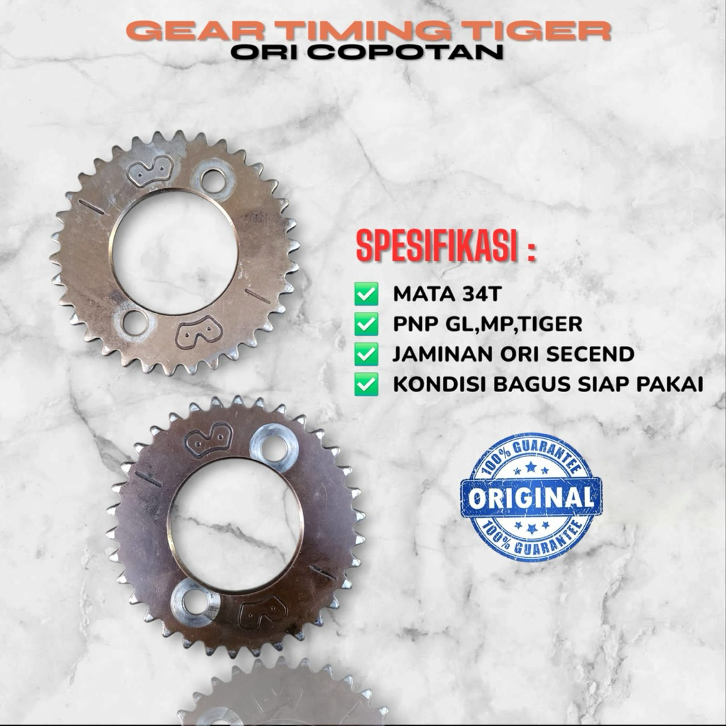 Gigi Timing atas gigi sentrik tiger revo tiger lama kcj ori copotan