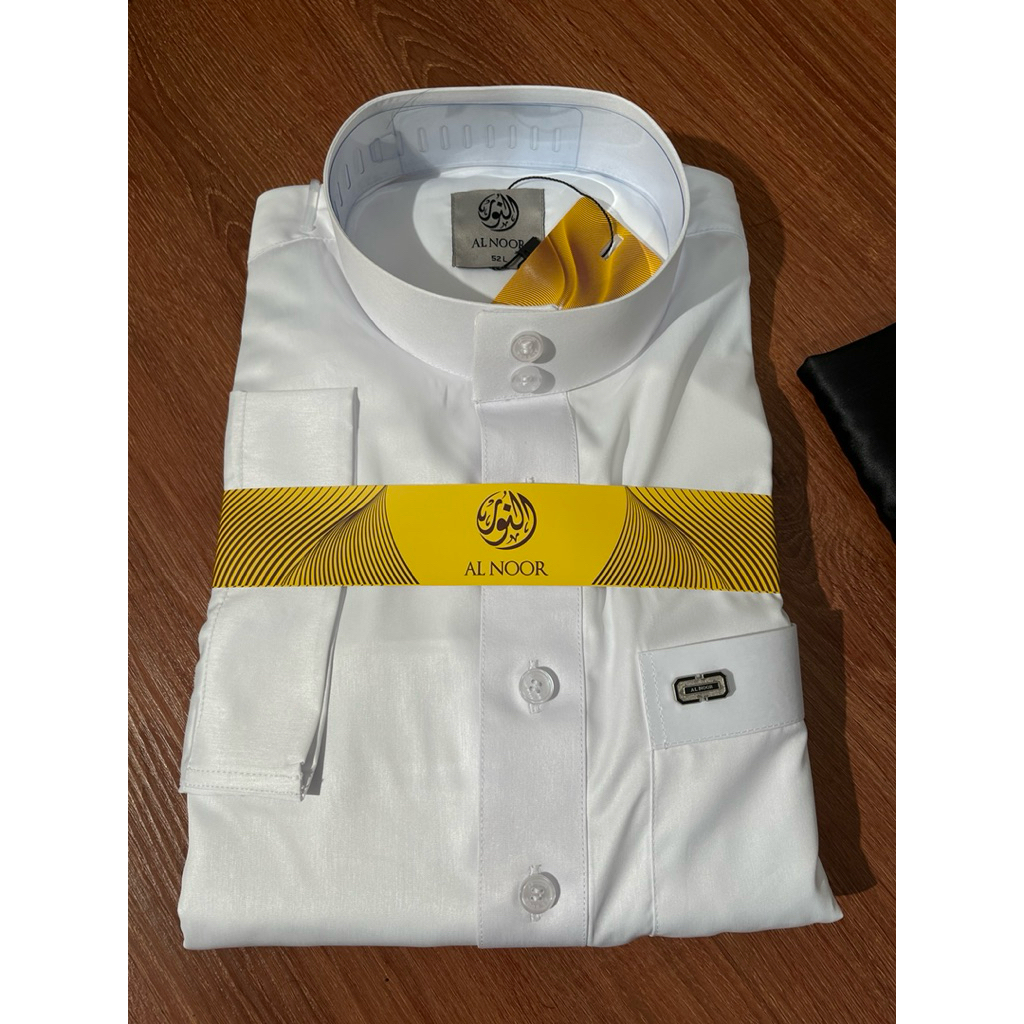 Jubah Al noor Reguler premium putih dewasa polyster