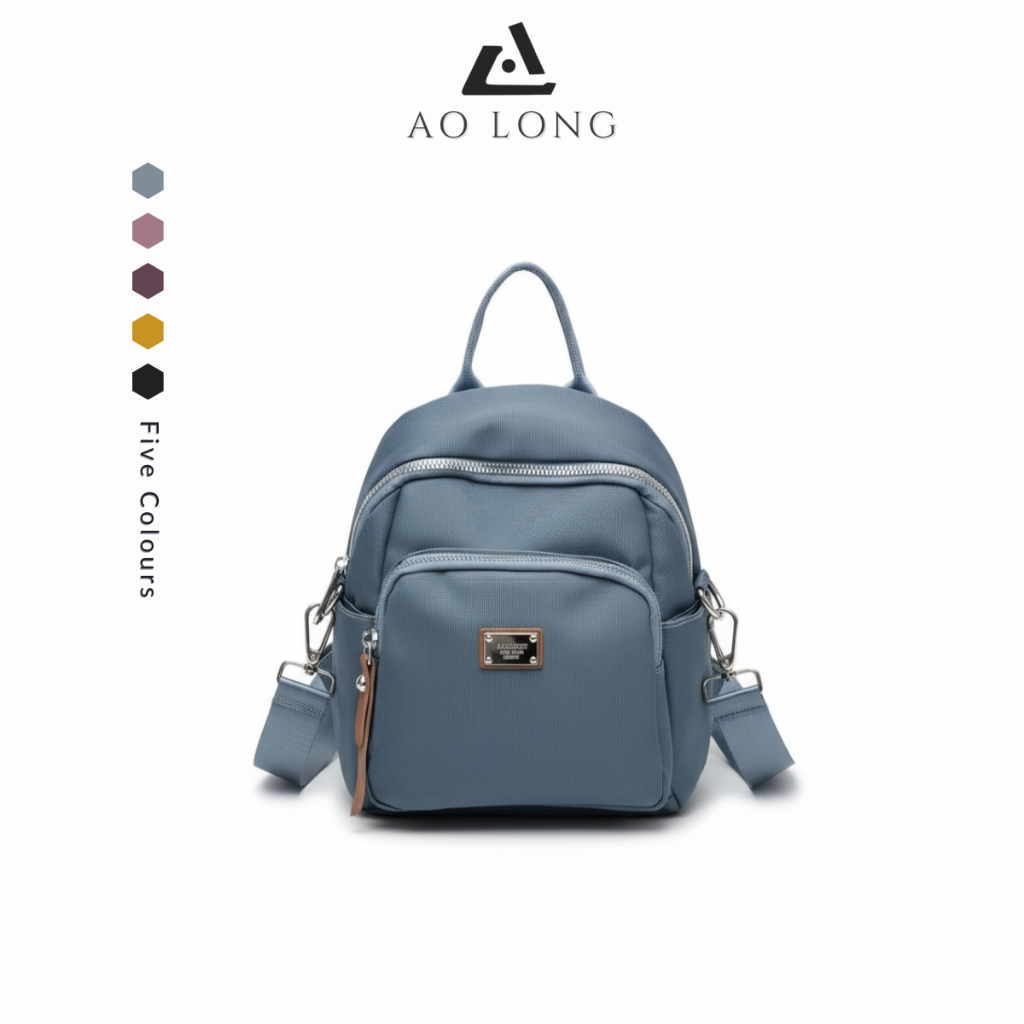 Jielshi Tas Ransel Wanita Cila 0220#RS.82 Backpack Mini Multifungsi Berbahan Kanvas Bisa Selempang