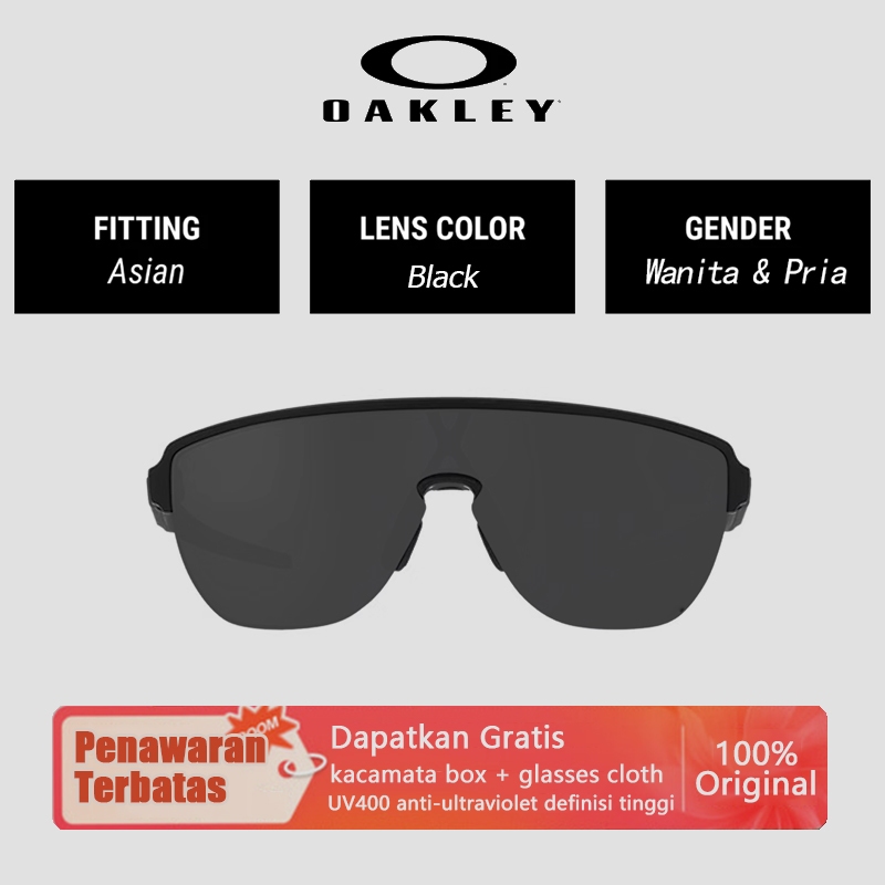 Kacamata Hitam Oakley Original 100% SUTRO 9248 Black Wanita Pria Sunglasses