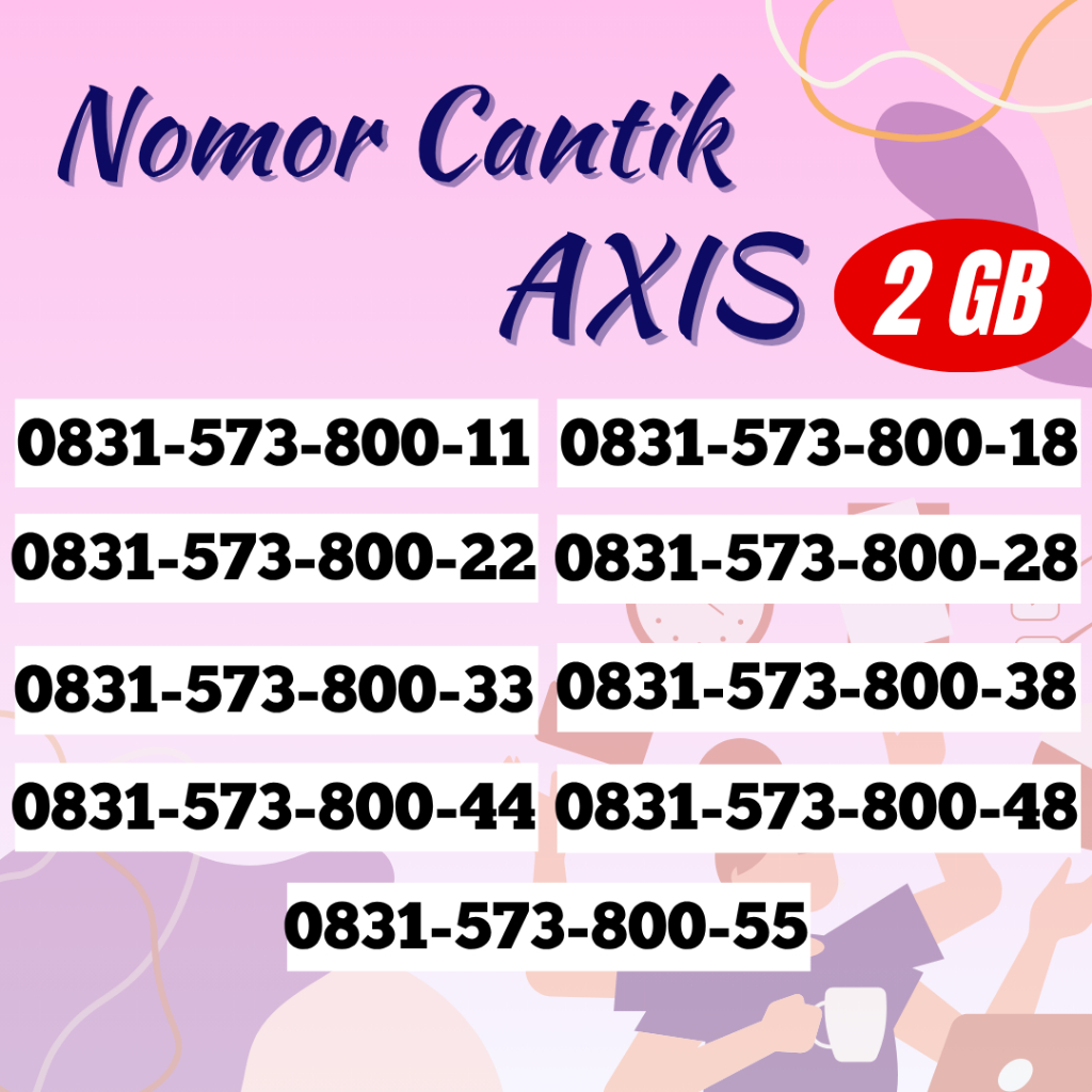 PROMO KARTU PERDANA AXIS CANTIK SPESIAL KUOTA 2GB / NOMOR AXIS CANTIK TERLARIS TERMURAH / PERDANA AX