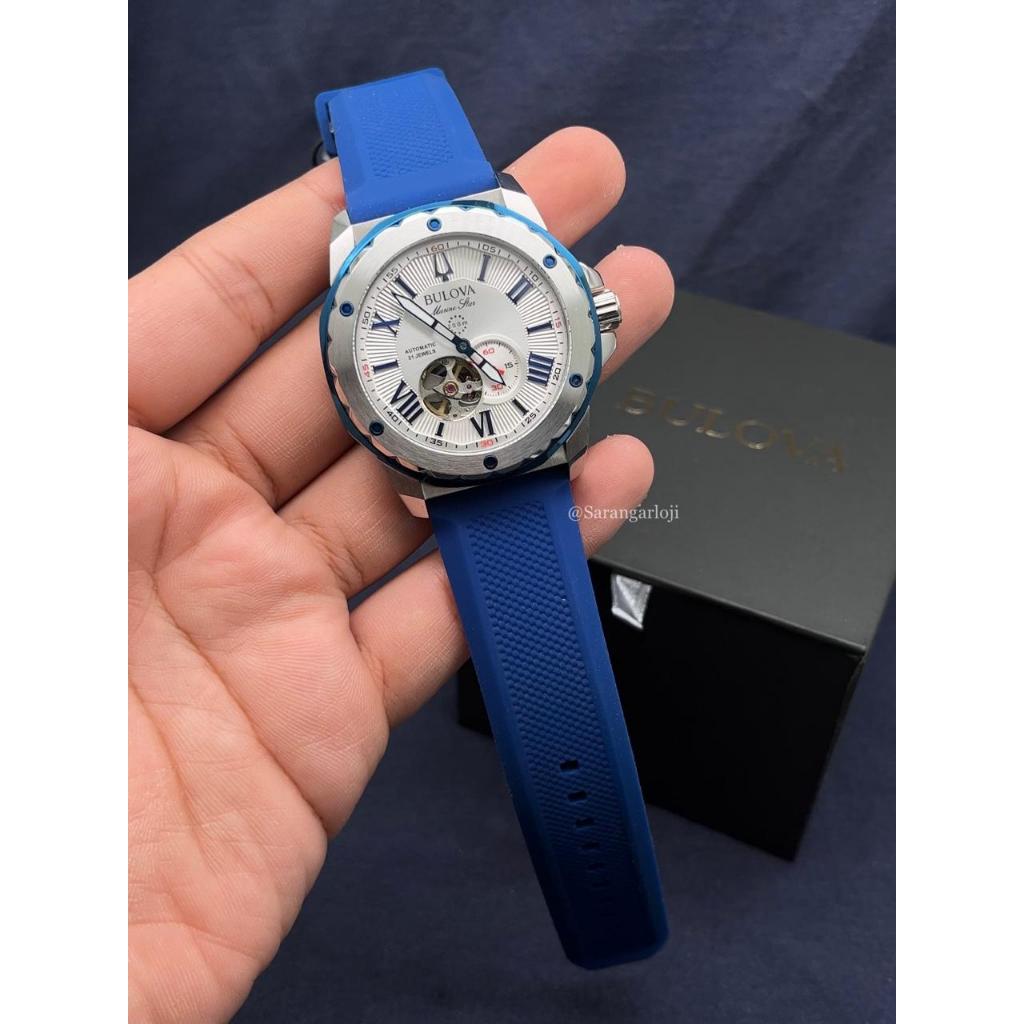 Bulova Marine Star Automatic Silver White Dial 98A225 Original